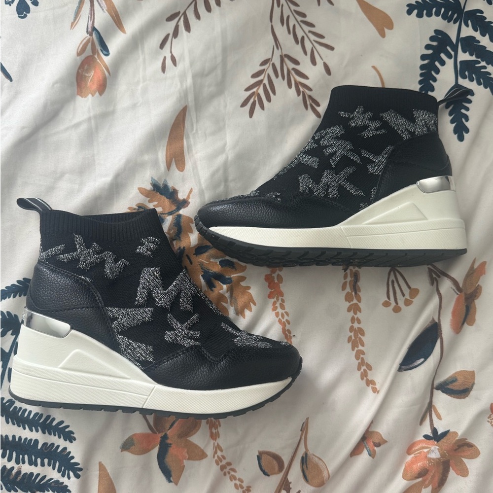 Michael Kors Black and Gray Sneakers with Chunky Sole